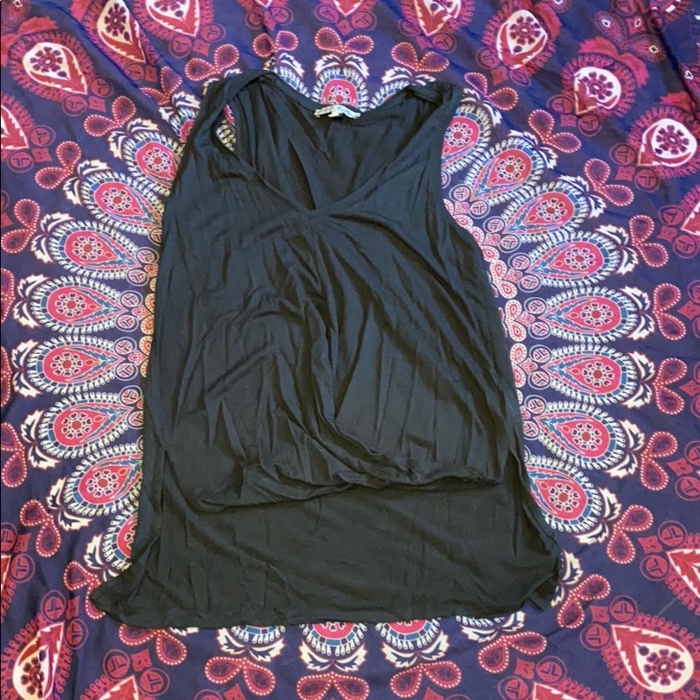 Twist front draped tank